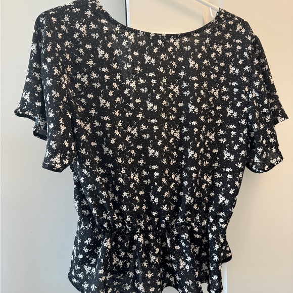 Black Floral Blouse - Picture 4 of 5